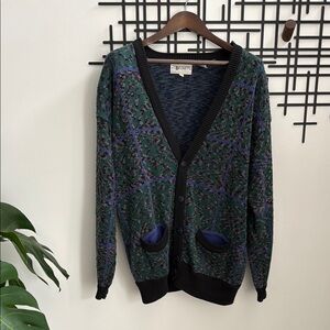 Retrofit Green and Black Men's Sweater